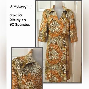 Dress by J. McLaughlin - size: Large (10-12). Great condition. Nylon/ Spandex